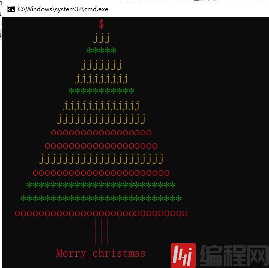 如何用Python实习一棵圣诞树的效果
