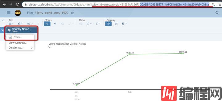 使用url参数传递SAP Analytics Cloud filter的示例分析