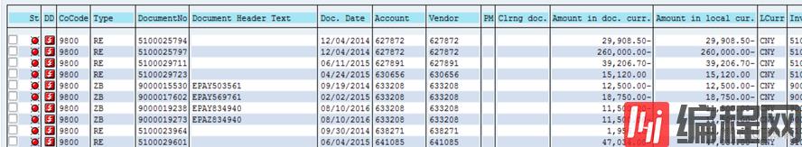 SAP怎么按采购订单查询付款信息的报表