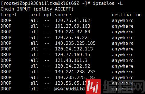 CentOS中iptables封IP的示例分析