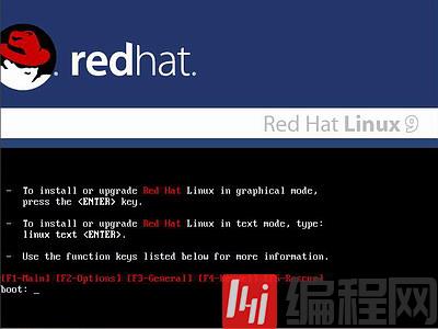 如何启动安装红帽子Red Hat Linux 9光盘