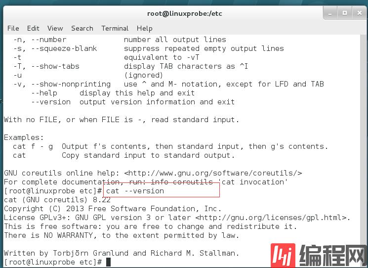 linux如何使用cat命令查看文件