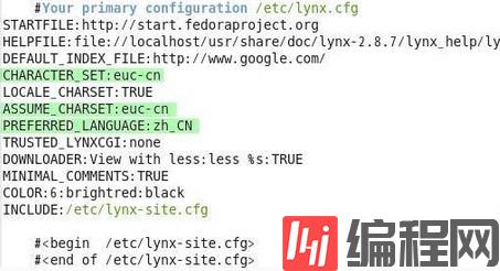 Linux如何使用文本浏览器lynx并显示中文