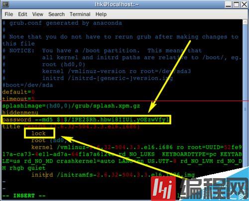 Linux中怎么设置开机密码