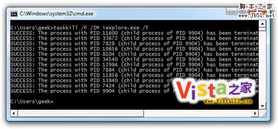 如何一次关闭Vista多个IE8进程