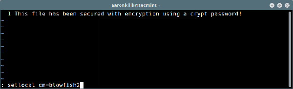 如何在Linux中用Vim对文件进行密码保护