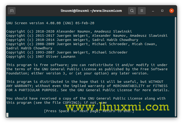 Linux下终端多路复用器screen命令的使用方法