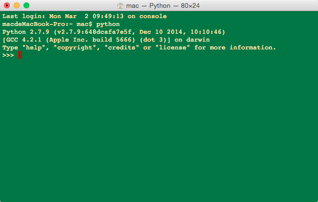 如何在Mac OSX中搭建Python集成开发环境