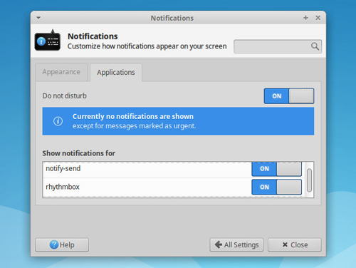 Xfce桌面新增‘免打扰’模式以及单一应用通知设置的新特性概述