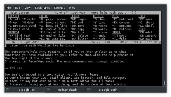 如何在Linux上使用JOE文本编辑器