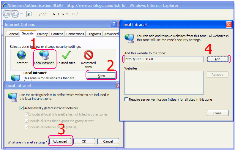 ASP.NET中怎么实现Windows身份认证