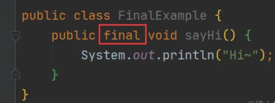 Java中final怎么使用