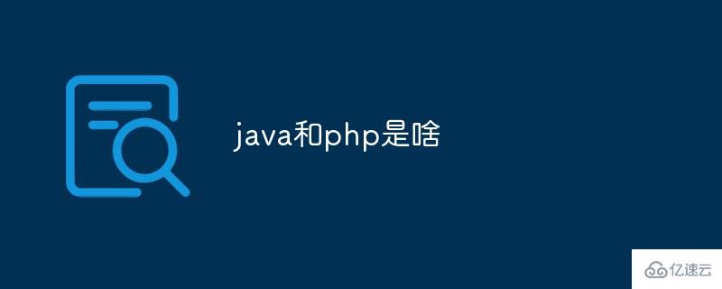 java和php是什么