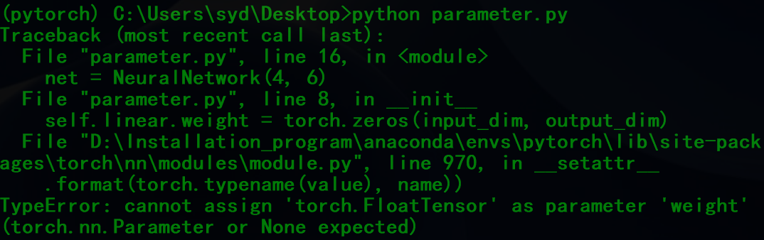 pytorch中Parameter函数怎么使用