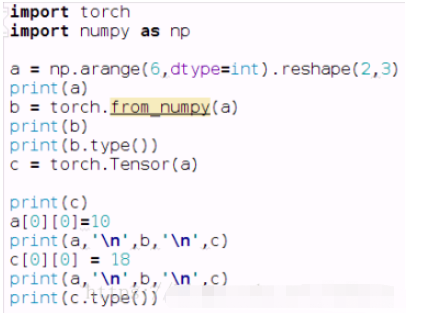 pytorch中函数tensor.numpy()的数据类型实例分析
