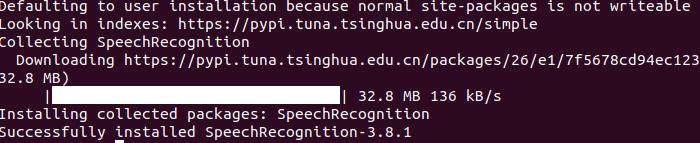Linux下使用pip安装SpeechRecognition连接超时如何解决