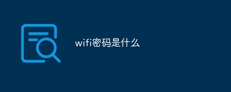 wifi密码是什么