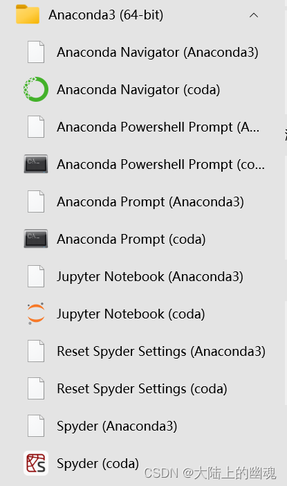 选择第六个Anaconda prompt（coda）